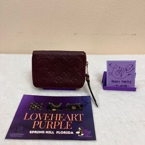 Louis Vuitton Burgundy Zippy  Wallet